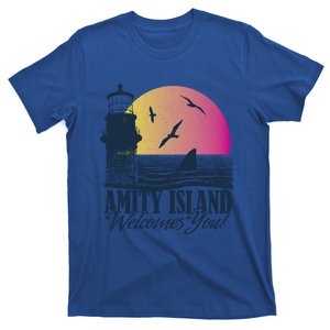 Jaws Amity Island Welcomes You Sunset Great Gift T-Shirt