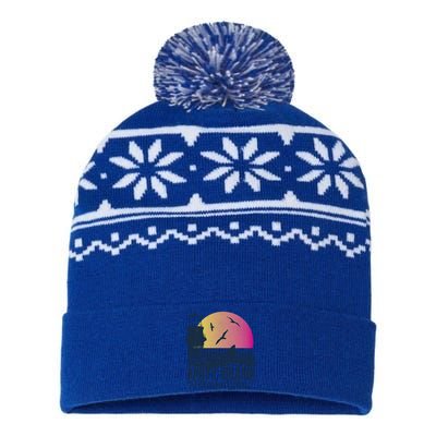 Jaws Amity Island Welcomes You Sunset Great Gift USA-Made Snowflake Beanie