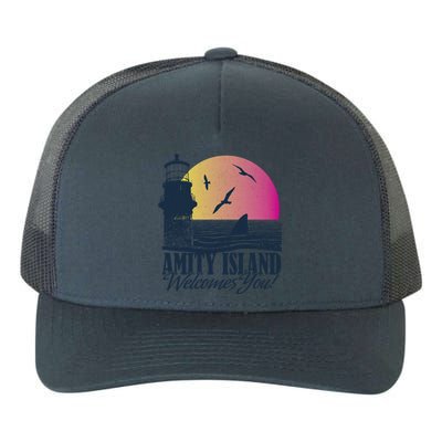 Jaws Amity Island Welcomes You Sunset Great Gift Yupoong Adult 5-Panel Trucker Hat