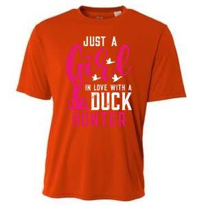 Just A In Love With A Duck Hunter Gift Cooling Performance Crew T-Shirt