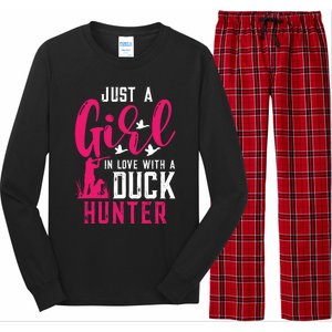 Just A In Love With A Duck Hunter Gift Long Sleeve Pajama Set