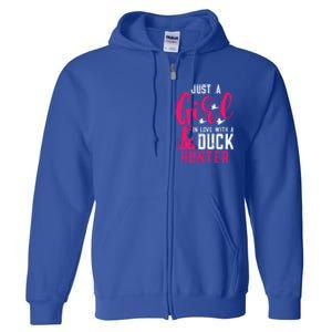 Just A In Love With A Duck Hunter Gift Full Zip Hoodie