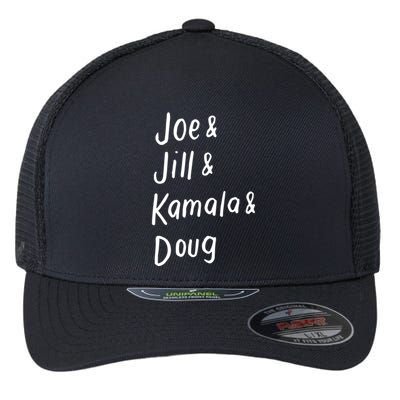 Joe And Jill And Kamala And Doug Biden Harris 2020 Vote Democrat Cool Gift Flexfit Unipanel Trucker Cap