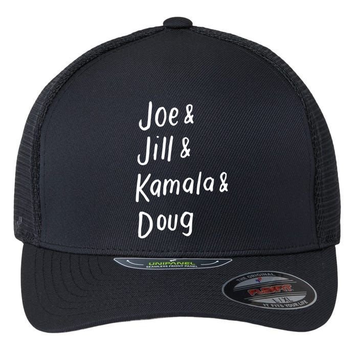 Joe And Jill And Kamala And Doug Biden Harris 2020 Vote Democrat Cool Gift Flexfit Unipanel Trucker Cap