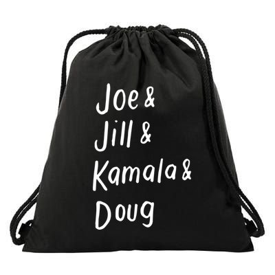 Joe And Jill And Kamala And Doug Biden Harris 2020 Vote Democrat Cool Gift Drawstring Bag