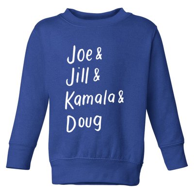 Joe And Jill And Kamala And Doug Biden Harris 2020 Vote Democrat Cool Gift Toddler Sweatshirt