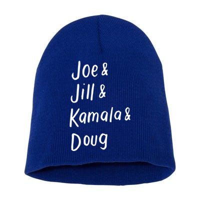Joe And Jill And Kamala And Doug Biden Harris 2020 Vote Democrat Cool Gift Short Acrylic Beanie