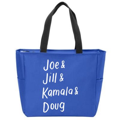 Joe And Jill And Kamala And Doug Biden Harris 2020 Vote Democrat Cool Gift Zip Tote Bag