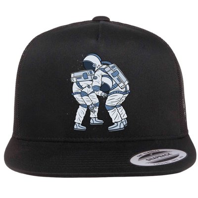 Jiu-Jitsu Astronaut Jiu Jitsu BJJ Martial Arts Combat Sport Flat Bill Trucker Hat