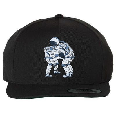 Jiu-Jitsu Astronaut Jiu Jitsu BJJ Martial Arts Combat Sport Wool Snapback Cap