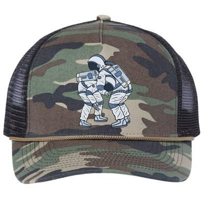 Jiu-Jitsu Astronaut Jiu Jitsu BJJ Martial Arts Combat Sport Retro Rope Trucker Hat Cap