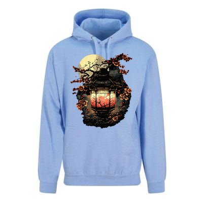 Japan Art Japanese Pagoda Lantern Sakura Blossom Aesthetic Unisex Surf Hoodie