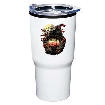 Japan Art Japanese Pagoda Lantern Sakura Blossom Aesthetic Tumbler