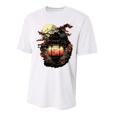 Japan Art Japanese Pagoda Lantern Sakura Blossom Aesthetic Performance Sprint T-Shirt