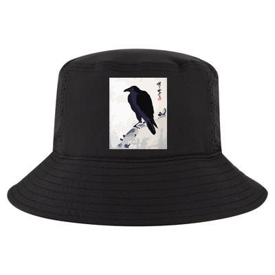 Japanese Art, Japanese Woodblock Art Print Crow Kyosai Cool Comfort Performance Bucket Hat