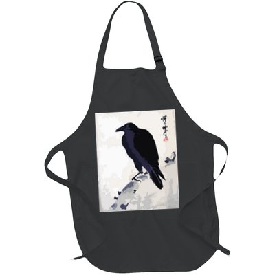 Japanese Art, Japanese Woodblock Art Print Crow Kyosai Apron