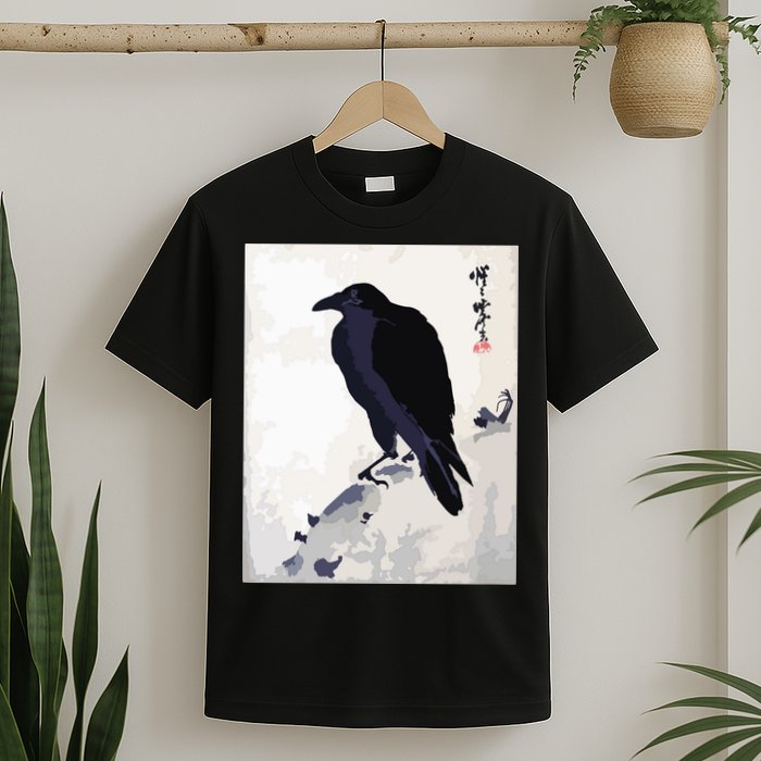 Japanese Art, Japanese Woodblock Art Print Crow Kyosai T-Shirt