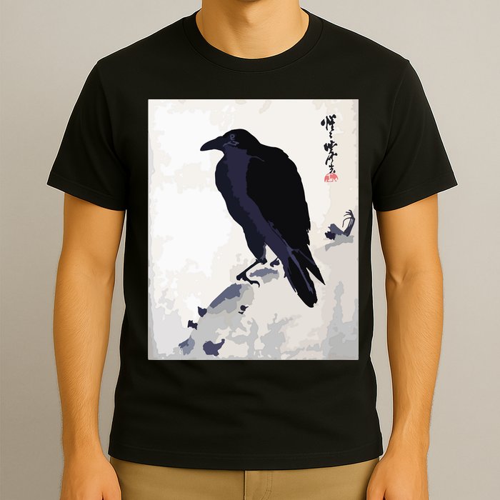 Japanese Art, Japanese Woodblock Art Print Crow Kyosai T-Shirt