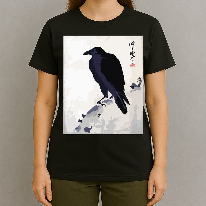 Japanese Art, Japanese Woodblock Art Print Crow Kyosai T-Shirt