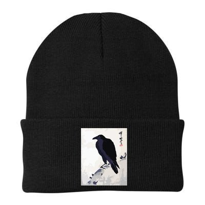 Japanese Art, Japanese Woodblock Art Print Crow Kyosai Beanie