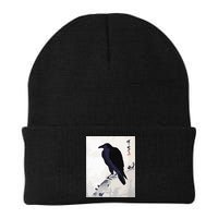 Japanese Art, Japanese Woodblock Art Print Crow Kyosai Beanie