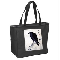 Japanese Art, Japanese Woodblock Art Print Crow Kyosai Zip Tote Bag