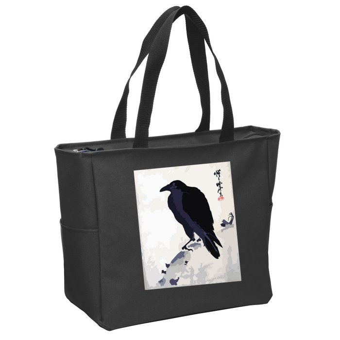 Japanese Art, Japanese Woodblock Art Print Crow Kyosai Zip Tote Bag