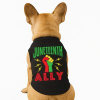 Juneteenth Ally June 19 Support Protest Pride Fist Doggie Tank