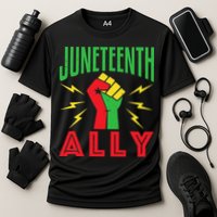 Juneteenth Ally June 19 Support Protest Pride Fist Performance Shirt