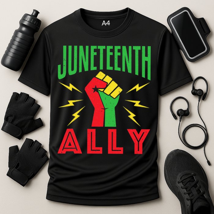 Juneteenth Ally June 19 Support Protest Pride Fist Performance Shirt