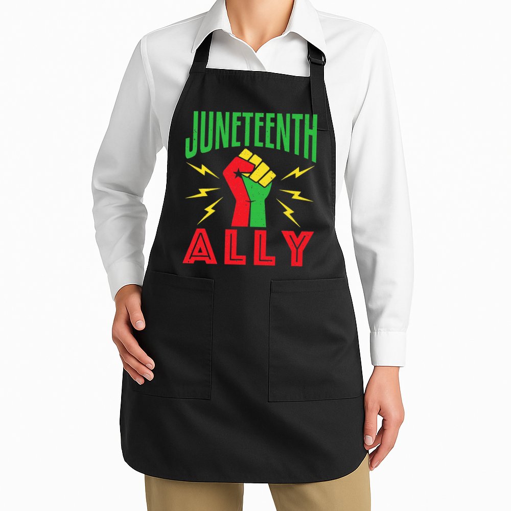 Juneteenth Ally June 19 Support Protest Pride Fist Apron