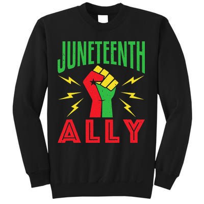 Juneteenth Ally June 19 Support Protest Pride Fist Sweatshirt