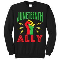Juneteenth Ally June 19 Support Protest Pride Fist Sweatshirt