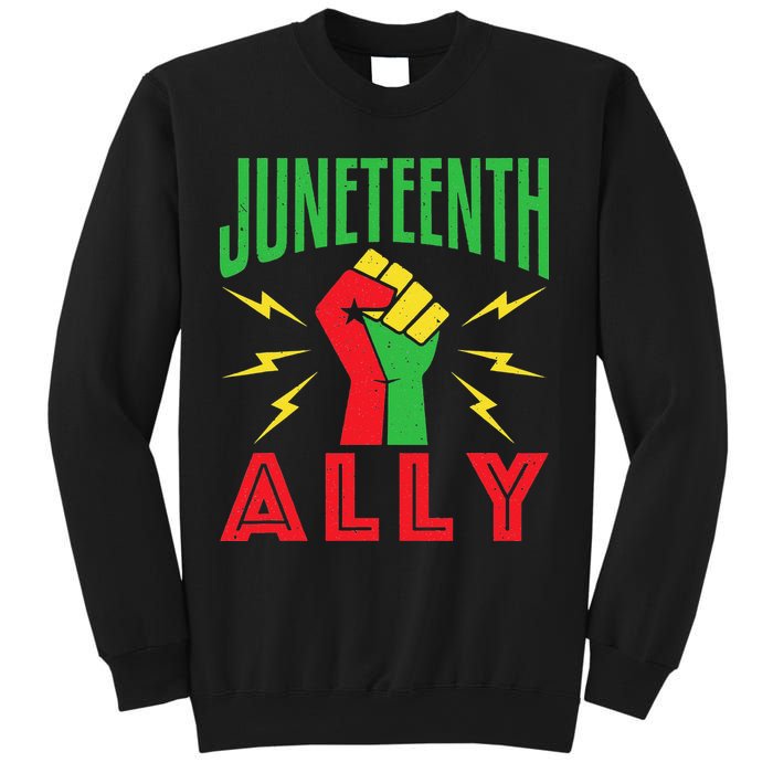 Juneteenth Ally June 19 Support Protest Pride Fist Sweatshirt