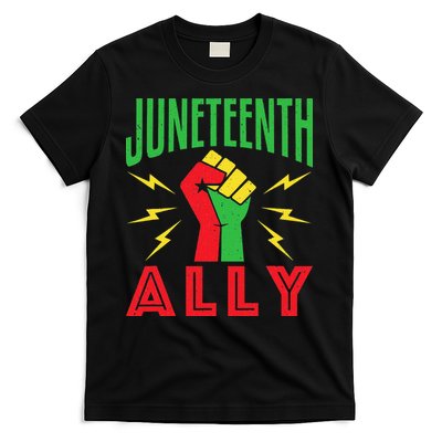 Juneteenth Ally June 19 Support Protest Pride Fist T-Shirt