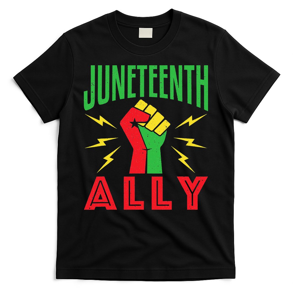 Juneteenth Ally June 19 Support Protest Pride Fist T-Shirt