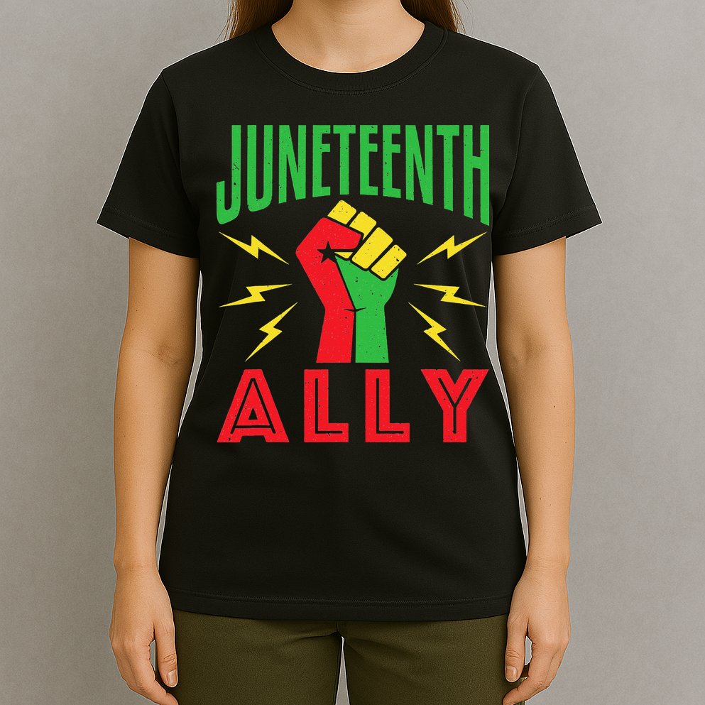 Juneteenth Ally June 19 Support Protest Pride Fist T-Shirt