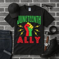 Juneteenth Ally June 19 Support Protest Pride Fist Tall T-Shirt