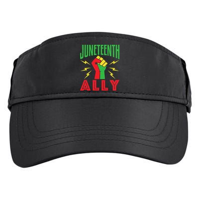 Juneteenth Ally June 19 Support Protest Pride Fist Adult Drive Performance Visor