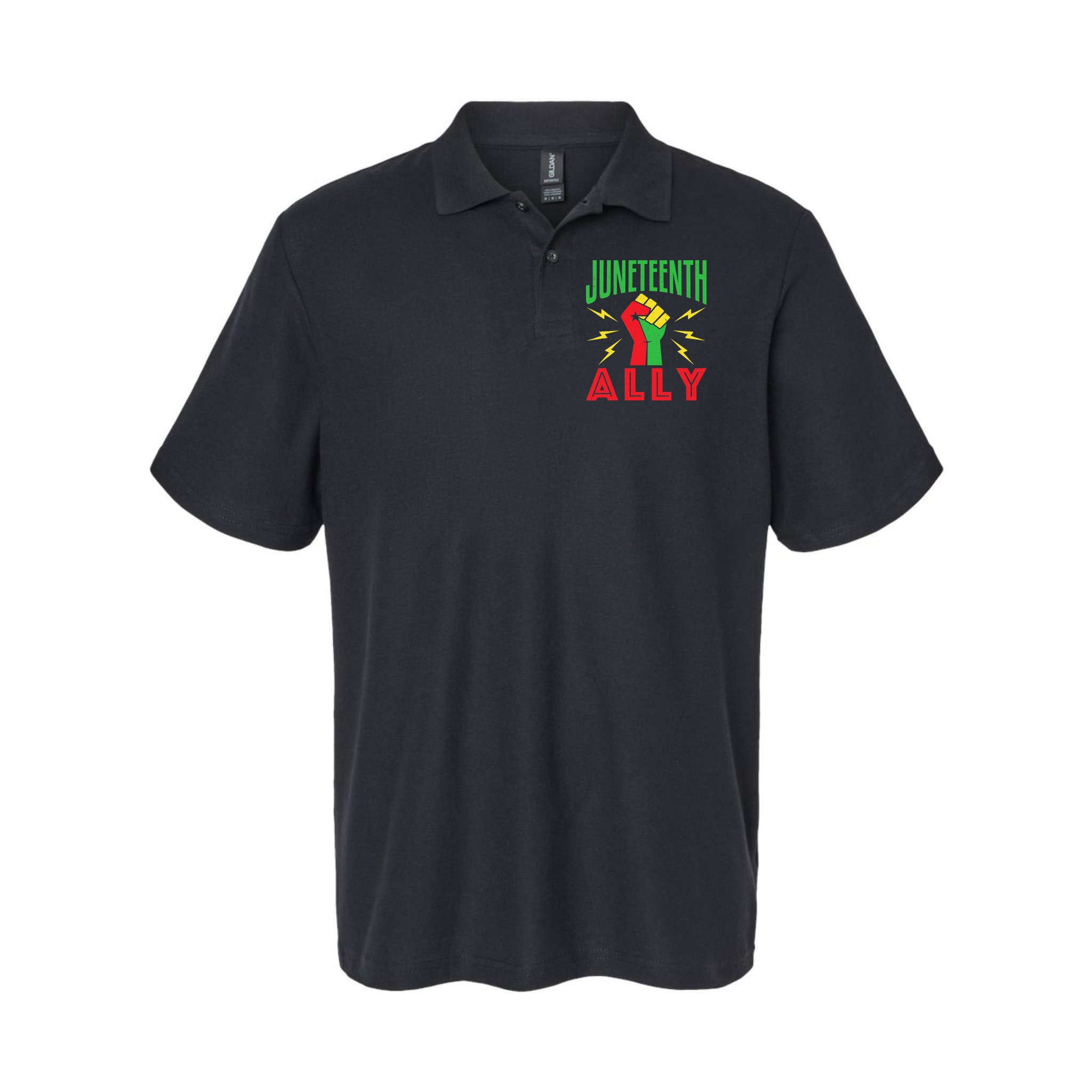 Juneteenth Ally June 19 Support Protest Pride Fist Polo