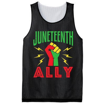 Juneteenth Ally June 19 Support Protest Pride Fist Mesh Reversible Basketball Jersey Tank