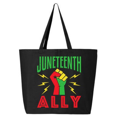 Juneteenth Ally June 19 Support Protest Pride Fist 25L Jumbo Tote