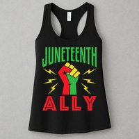 Juneteenth Ally June 19 Support Protest Pride Fist Womens Tank Top