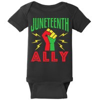 Juneteenth Ally June 19 Support Protest Pride Fist Baby Bodysuit