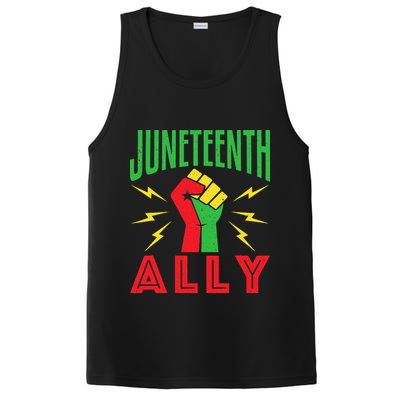 Juneteenth Ally June 19 Support Protest Pride Fist PosiCharge Competitor Tank