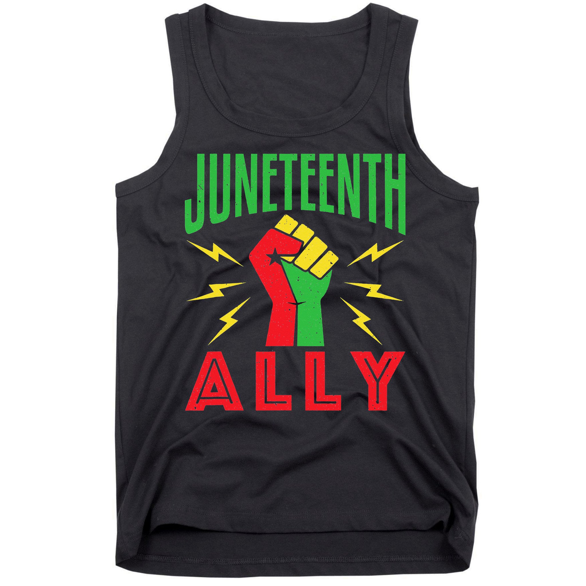 Juneteenth Ally June 19 Support Protest Pride Fist Tank Top