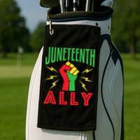 Juneteenth Ally June 19 Support Protest Pride Fist Golf Towel