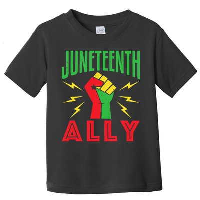 Juneteenth Ally June 19 Support Protest Pride Fist Toddler T-Shirt