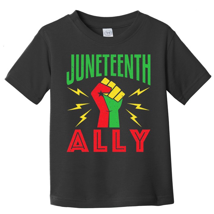 Juneteenth Ally June 19 Support Protest Pride Fist Toddler T-Shirt