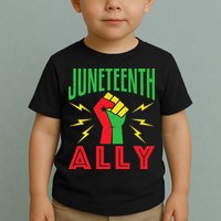 Juneteenth Ally June 19 Support Protest Pride Fist Toddler T-Shirt